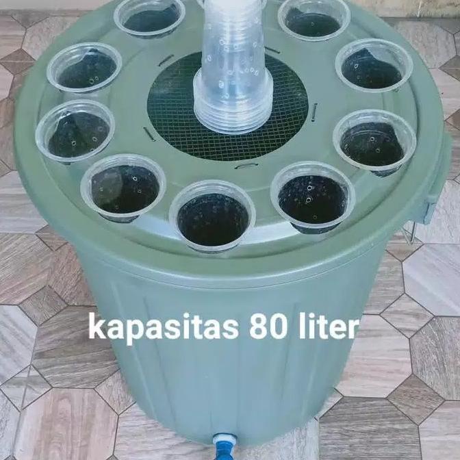 Jual Ember Budidaya Hidroponik Dan Ternak Lele 80 Liter Free Cup Pot