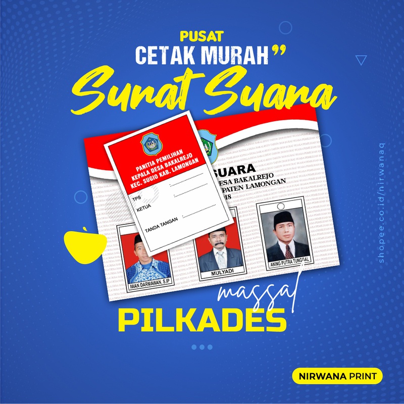 Jual CETAK SURAT SUARA PILKADES Shopee Indonesia