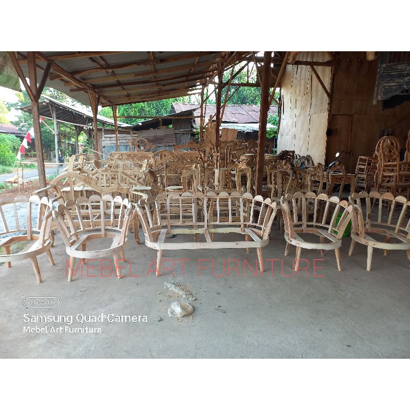 Jual Kursi Pelaminan Rangka Sofa Kerang Bungkus Rangka Kerang Lesti