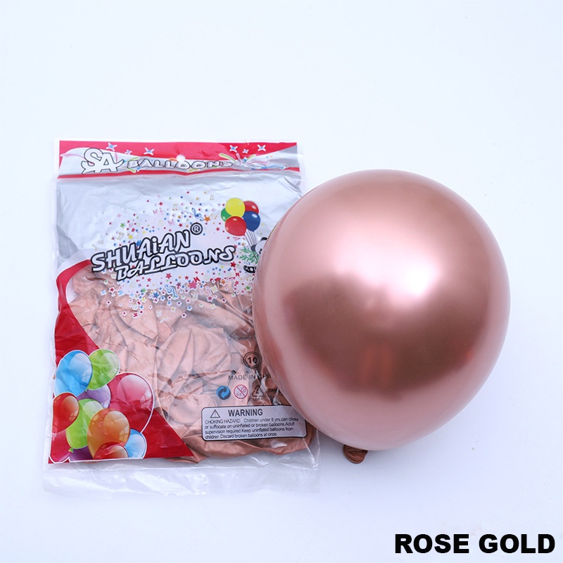 Jual Balon Latex Metalik Chrome Ballon Inch Isi Per Pack Shopee