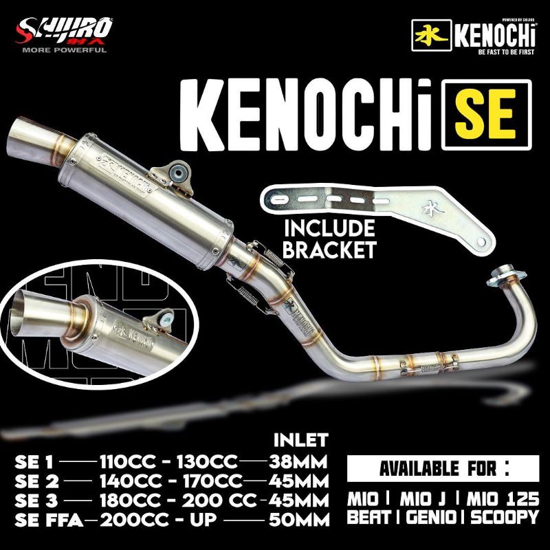 Jual Knalpot Shijiro Kenochi Tipe SE Mio Beat Genio Scoopy Mio J Mio M3