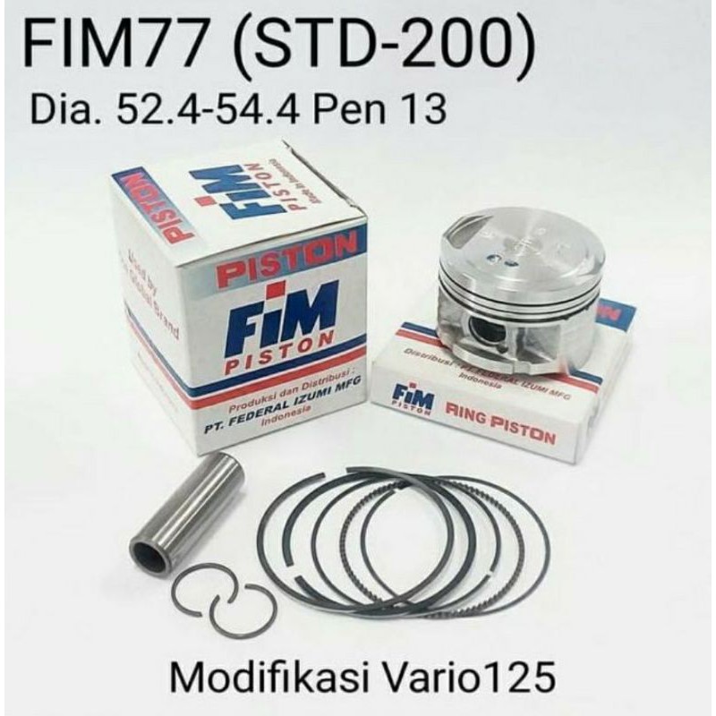 Jual Piston Kit FIM 77 VARIO 125 PEN 13 OVERSIZE STD 50 100 150 200 250