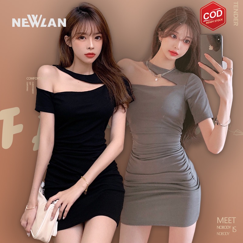 Jual Newlan Qz Mini Dress Korea Dress Bodycon Sexy Fashion Korean