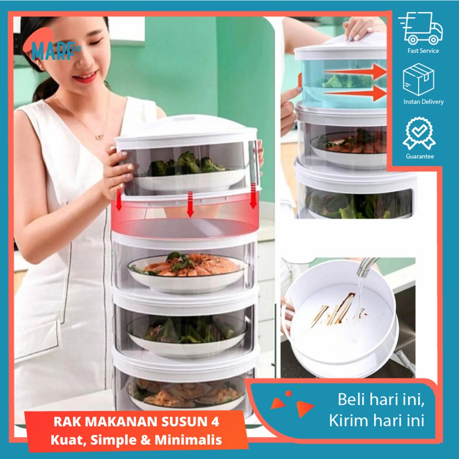 Jual RAK MAKANAN SUSUN TUDUNG SAJI PORTABLE PENYIMAPANAN MAKANAN FOOD