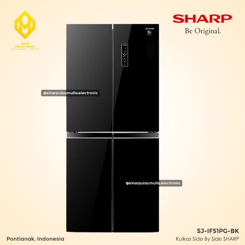 Jual Sharp Kulkas 4 Pintu Side By Side 472 Liter SJ IF51PG BK SJ IF