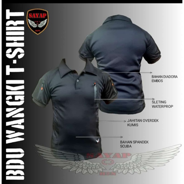 Jual New Baju Tactical Bdu Full Spandek Scuba Kaos Wangki Lengan Pendek