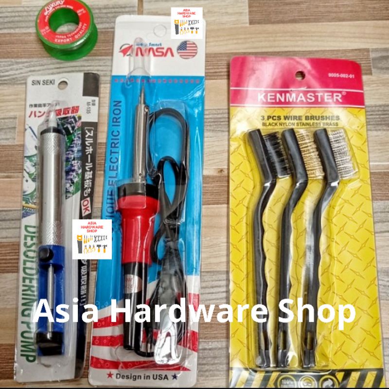 Jual PAKET Sedot Timah Timah Luxury Solder Listrik 40 Watt Sikat