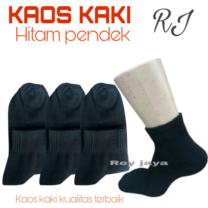 Jual Pasang Kaos Kaki Pria Cowok Pendek Hitam Polos Cocok Buat Kerja