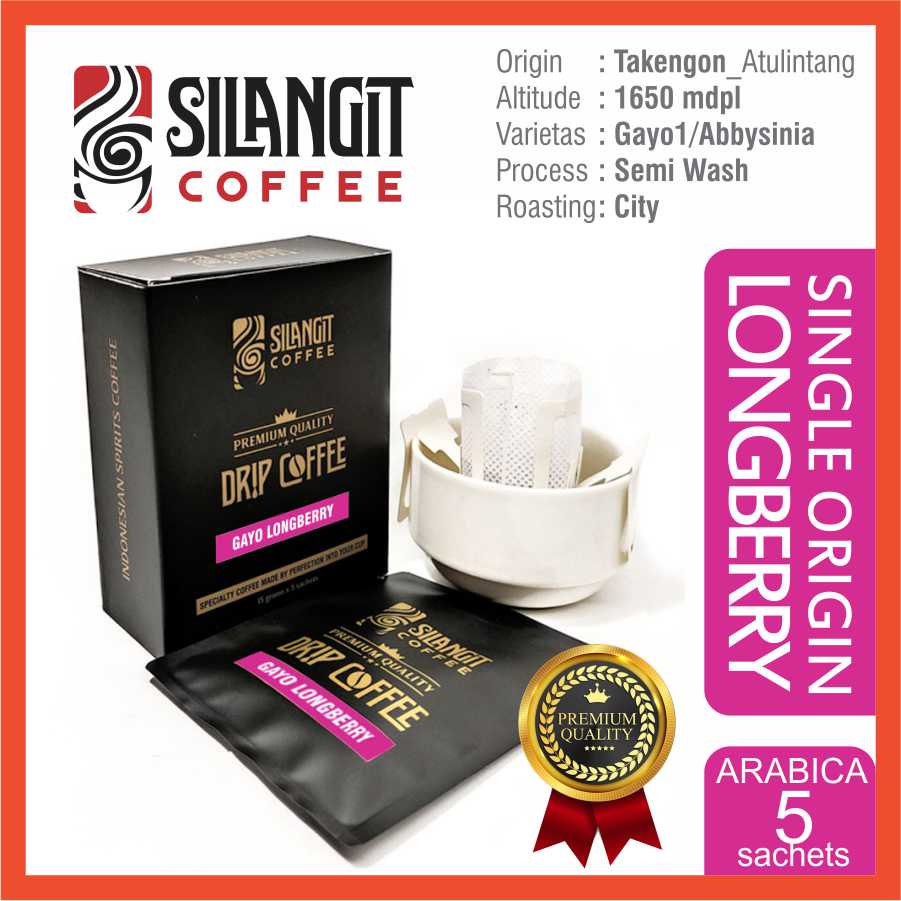 Jual Drip Coffee 15g Arabica Gayo Longberry 5 Sachet Shopee Indonesia