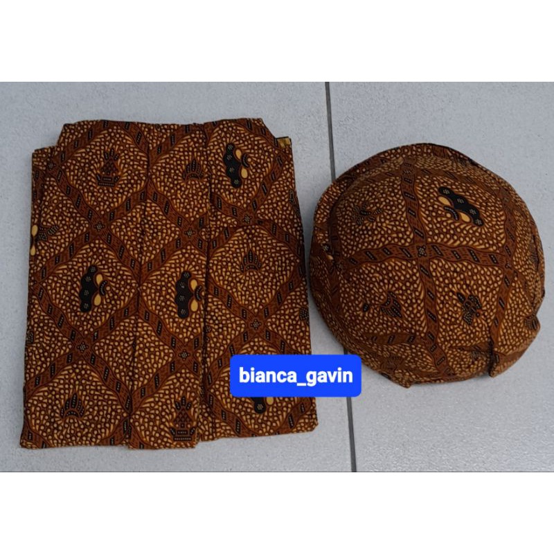 Jual Setelan Blangkon Jarik Instan Adat Jawa Motif Sama Shopee