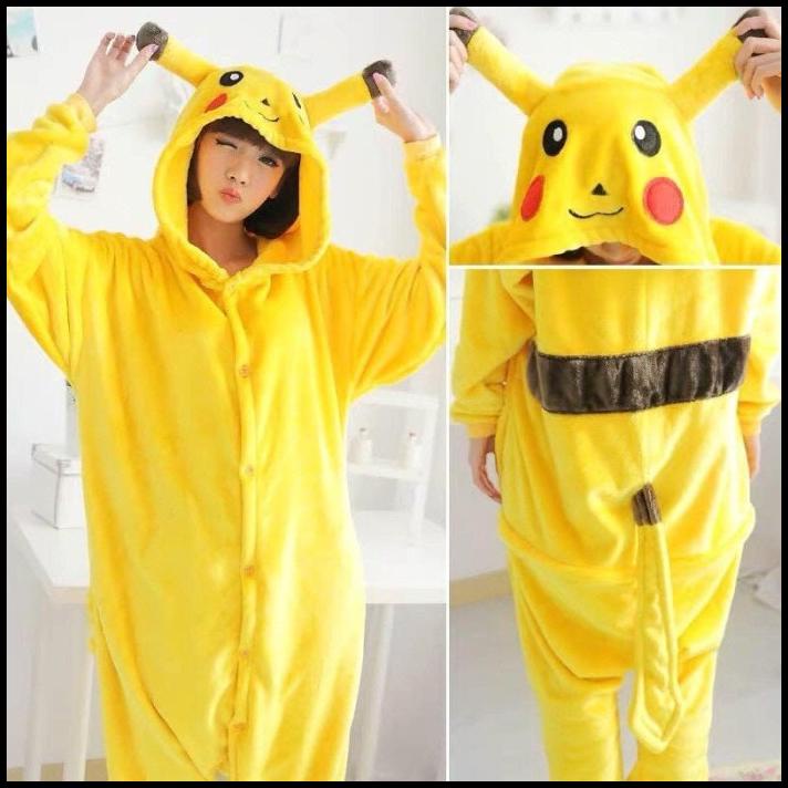 Jual Kostum Onesie Pikachu Pokemon Impor Size Dewasa Shopee Indonesia