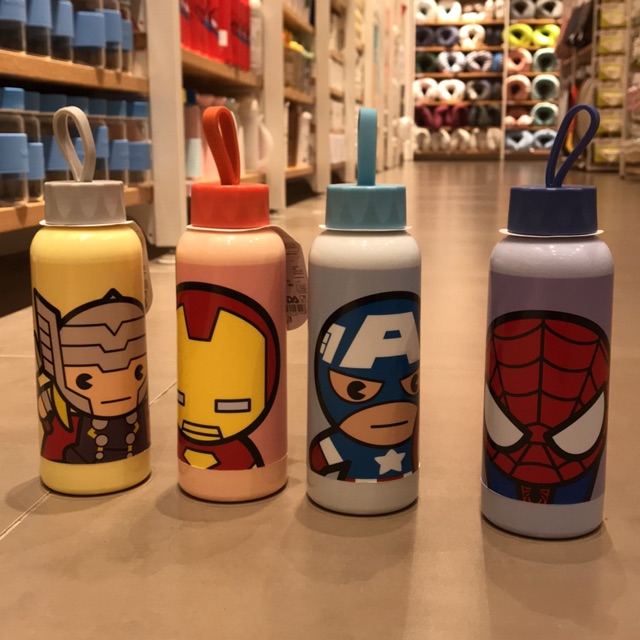 Jual Miniso Marvel Glass Bottle Ml Shopee Indonesia