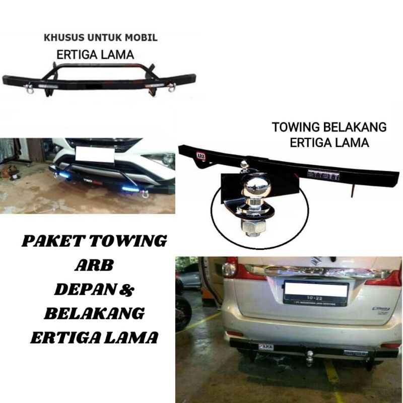 Jual PAKET TOWING DEPAN BELAKANG BESI BAR PELINDUNG BUMPER BEMPER MOBIL