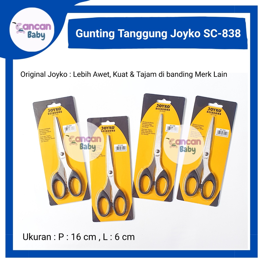 Jual Gunting Tanggung Joyko SC 838 Pemotong Pita Kertas Paper Scissor