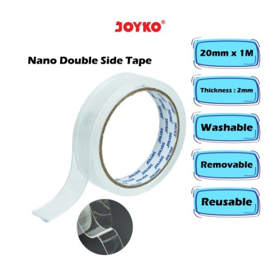 Jual Nano Double Sided Tape Isolasi Selotip Dua 2 Sisi Joyko 20 Mm X 1