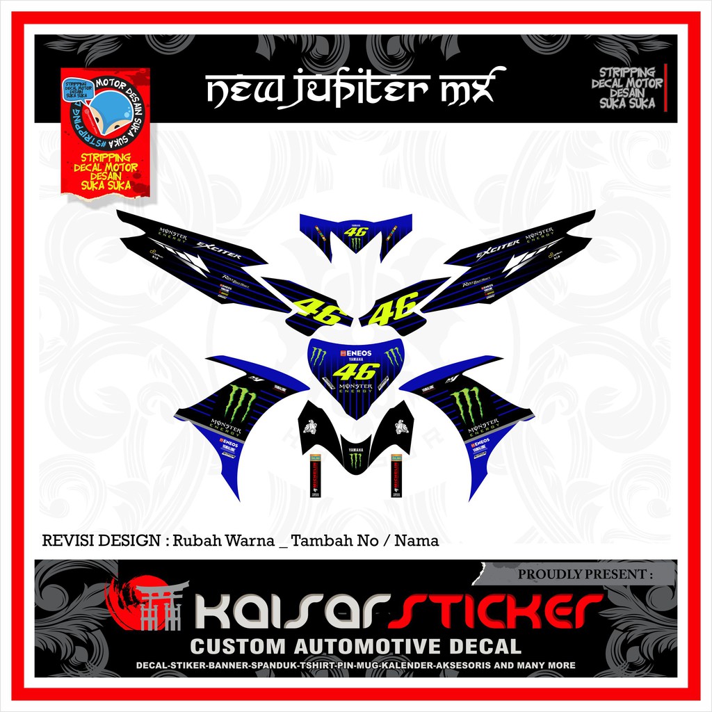 Jual Decal Sticker Motor Full Body Sticker Decal Stiker New Jupiter Mx