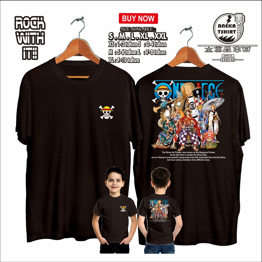 Jual Kaos Baju Anime One Piece Mugiwara No Luffy Pirate Wano Baju