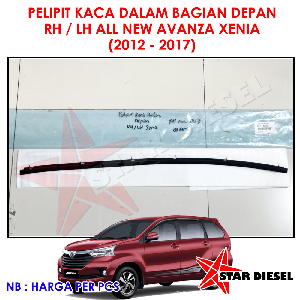 Jual Weather Strip Pelipit Kaca Dalam All New Avanza Xenia Rh Lh