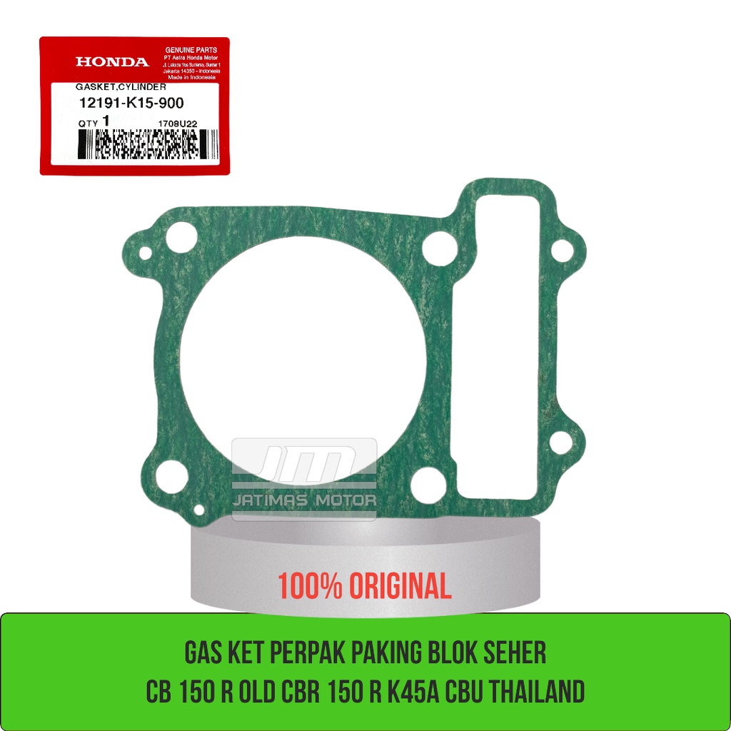 Jual Gasket Perpak Paking Blok Seher Cb 150 R Old Cbr 150 R K45A Cbu