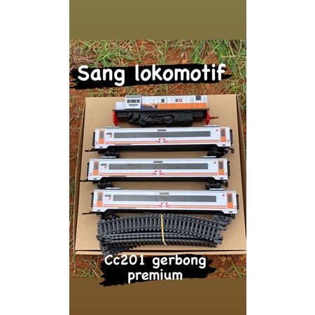 Jual Paket Rangkaian Murah Mainan Kereta Api Indonesia Lokomotif Cc 201