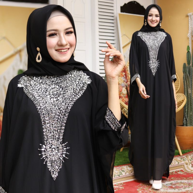 Jual KAFTAN CITRA Elegant Mewah Cantik Bahan Ceruty Babydoll Kaftan