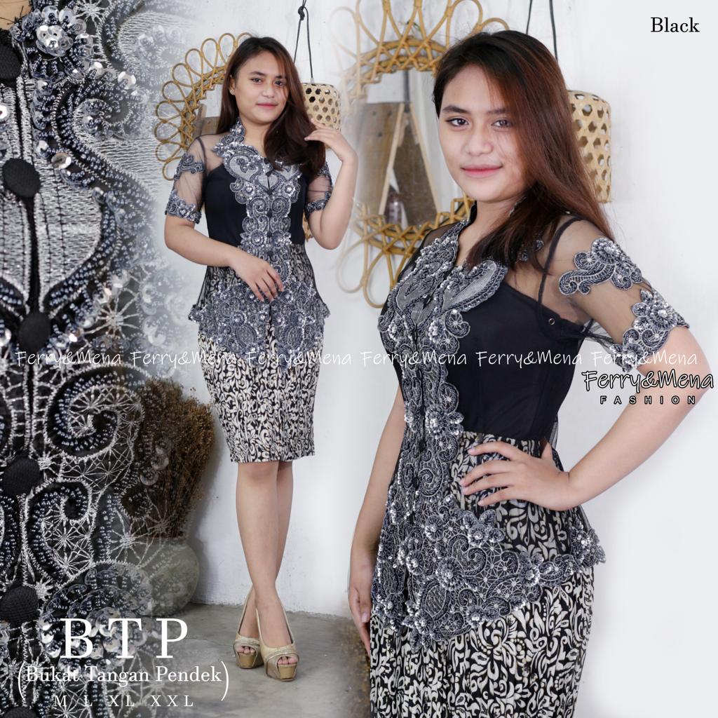 Jual Setelan Kebaya Brukat Payet Btp Pendek Rok Plisket Kebaya Pendek