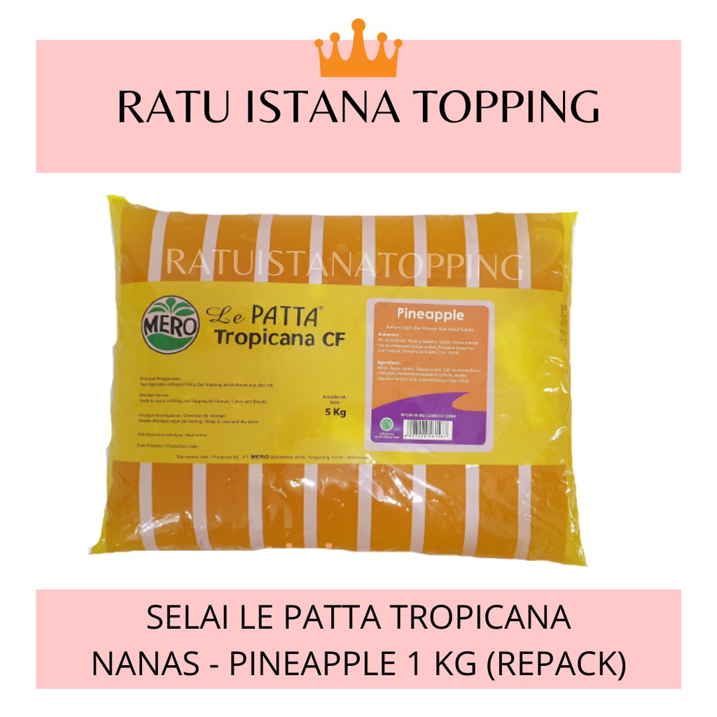 Jual SELAI LEPATTA TROPICANA PINEAPPLE 1 KG REPACK SELAI BUAH NANAS