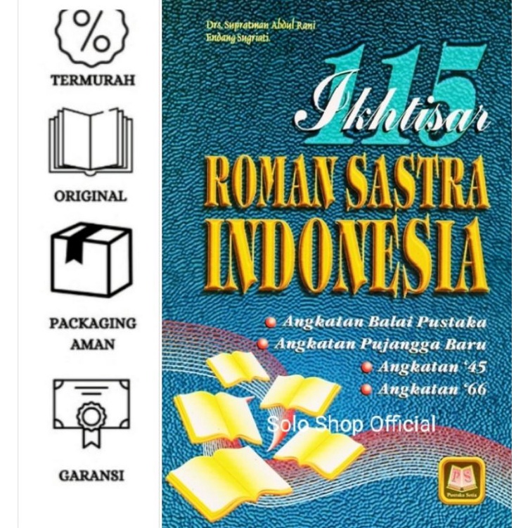 Jual Buku 115 Ikhtisar Roman Sastra Indonesia Angkatan Balai Pustaka