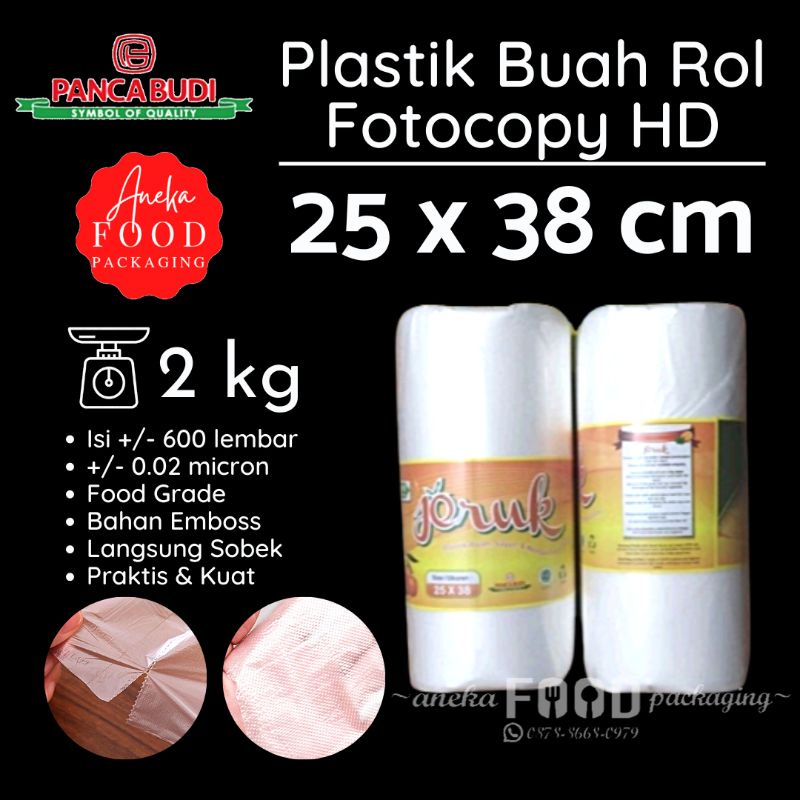 Jual Plastik Buah X Cm Roll Jeruk Plastik Supermarket Kantong Sayur