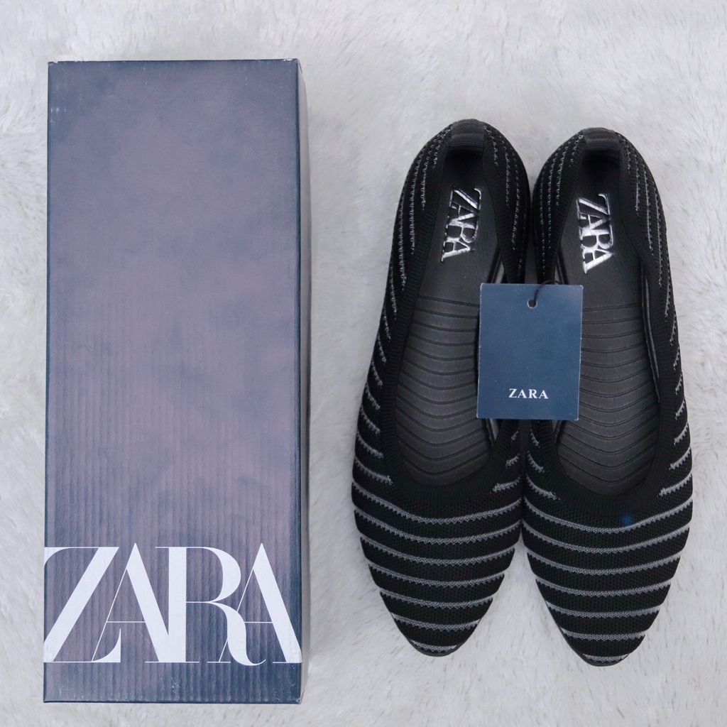 Jual Sepatu Wanita Flat Zara Original Rajut Flyknitt Flatshoes Cewek