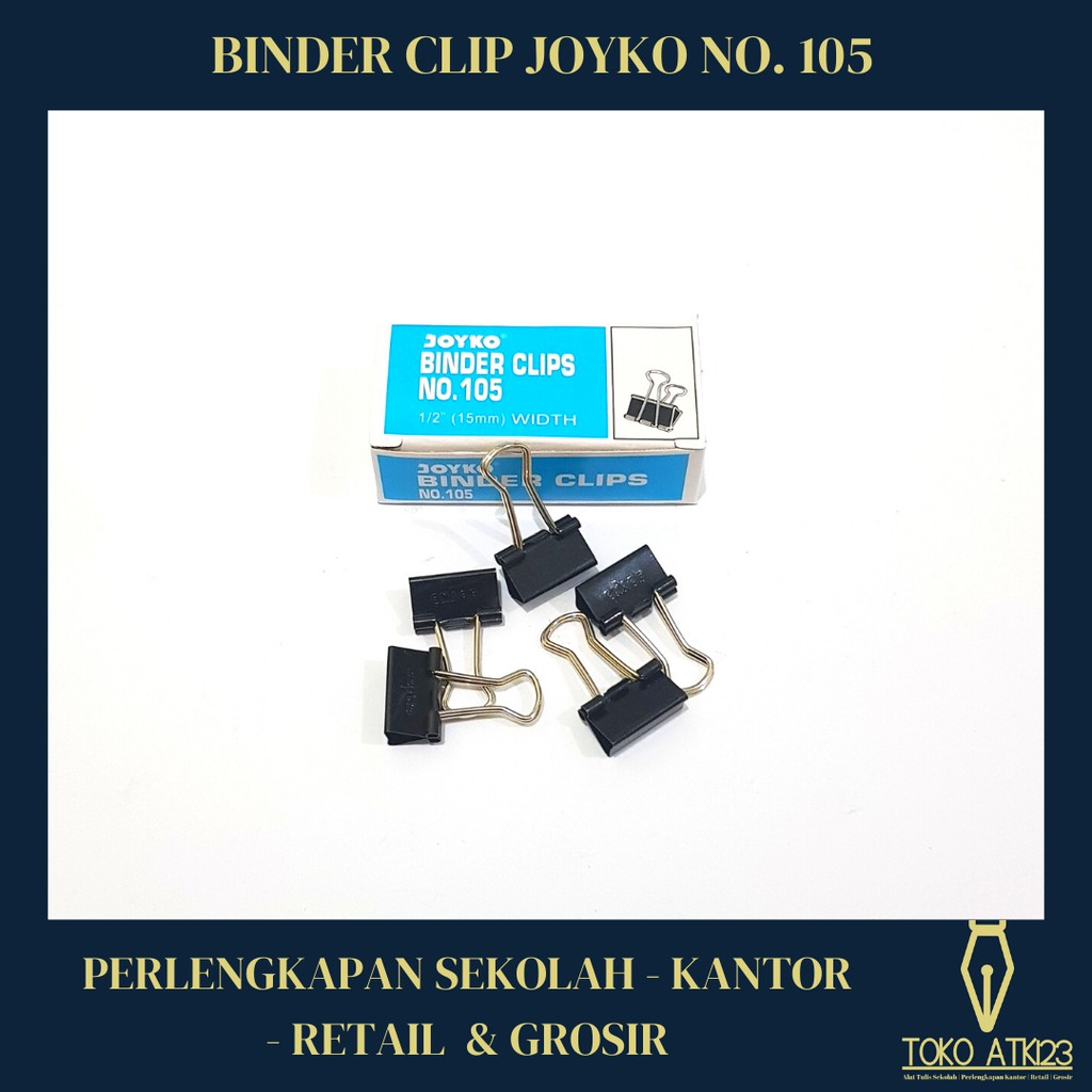 Jual Binder Clip Penjepit Kertas Klip Kertas Joyko No Shopee