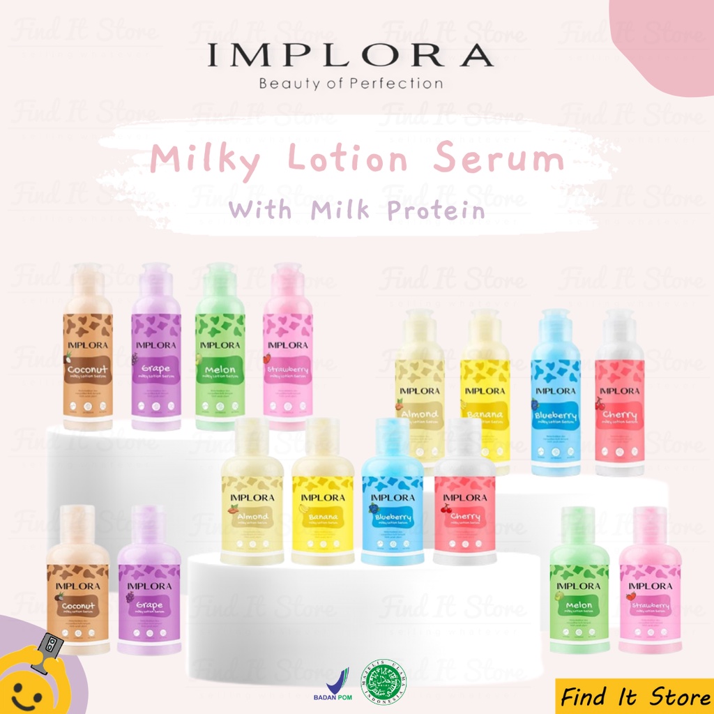 Jual Implora Milky Lotion Serum 100ml 60ml Body Lotion Pelembab Body