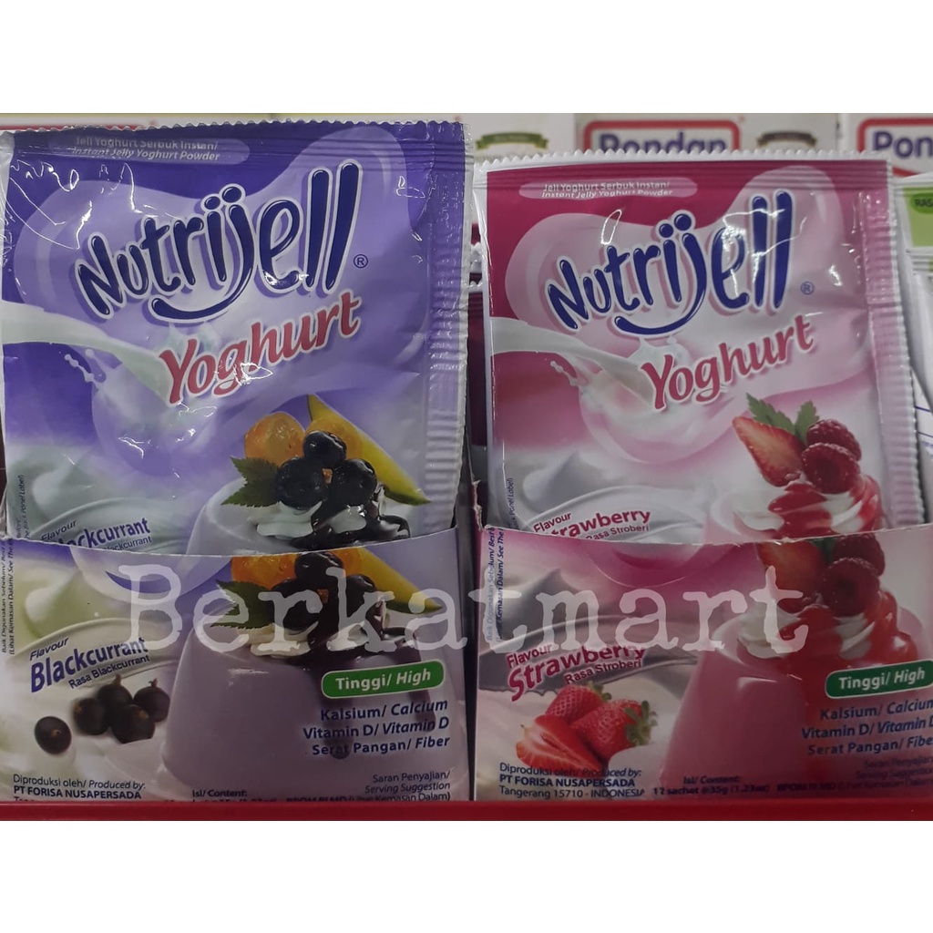 Jual Nutrijell Yoghurt Nutrijel Yogurt Blackcurrant Strawberry Gr