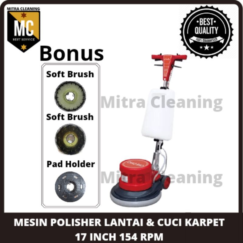 Jual Mesin Polisher Lantai Cuci Karpet 17 Inch 154 Rpm Merk Tecolux