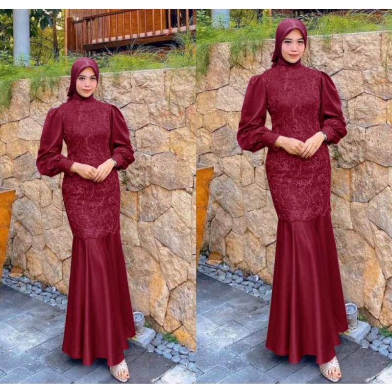 Jual Maxi Dress Desya Mermaid Dress Mx Duyung Gamis Wanita Muslim