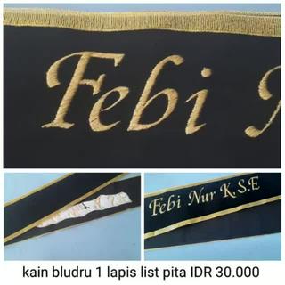 Jual Sehari Jadi Selempang Sash Wisuda Bahan Bludru List Renda