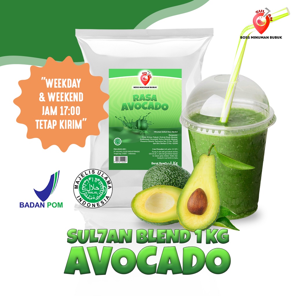 Jual Sultan Bubuk Minuman Mix Rasa Avocado Alpukat Instant Powder