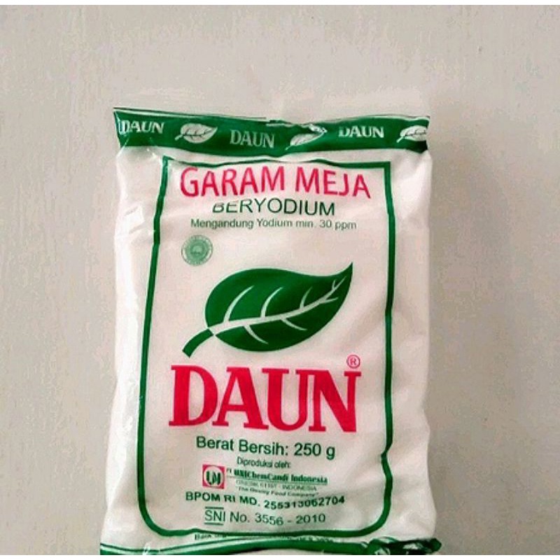 Jual Garam Cap Daun Beryodium Kemasan 250 Gram Shopee Indonesia