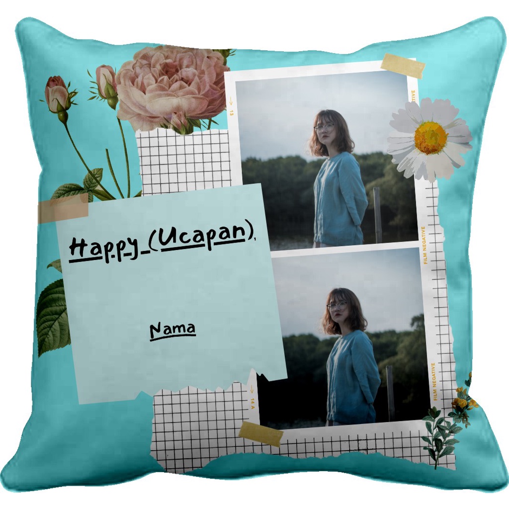 Jual Bantal Foto Custom Sisi Bolak Balik Ukuran X Cm Kado