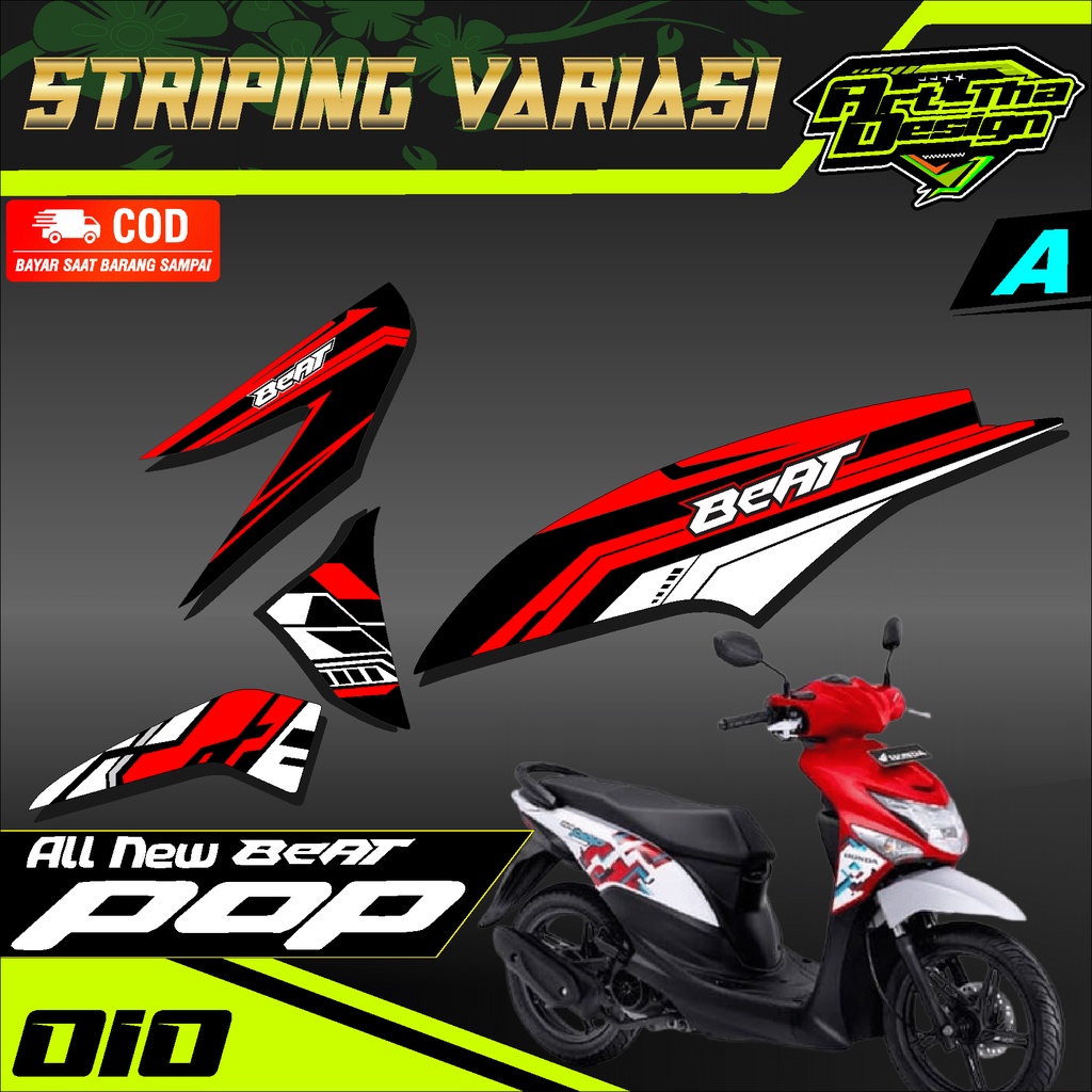 Jual Cod Stiker Striping Honda Beat Pop Sticker Variasi List Motor