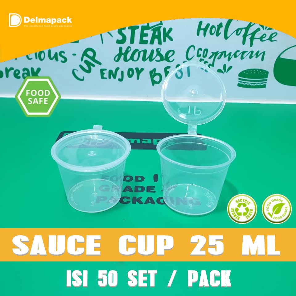 Jual SAUCE CUP 25 ML CUP SAUS SAMBEL 50 PCS Shopee Indonesia