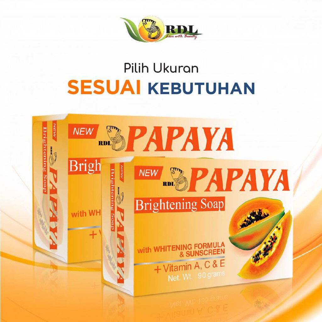 Jual Sabun Rdl Papaya Brightening Soap Gram Sabun Pepaya Original