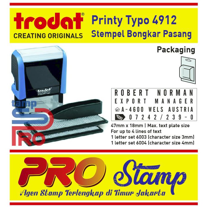 Jual Stempel Trodat Typo 4912 Stempel Bongkar Pasang Shopee Indonesia