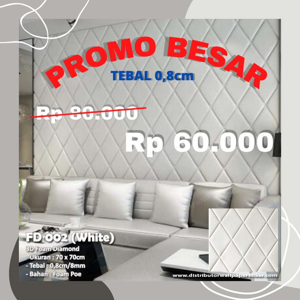 Jual Wallpaper D Foam Belah Ketupat D Foam Belah Ketupat Wallpaper