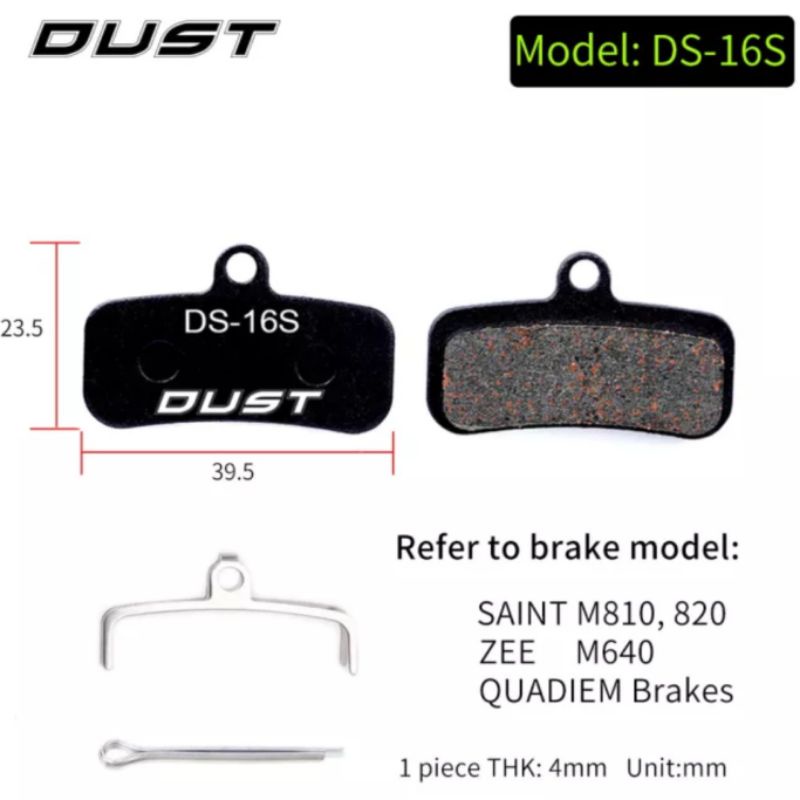 Jual Dust Ds S Kampas Rem For Shimano Deore Slx Xt Xtr Saint Zee