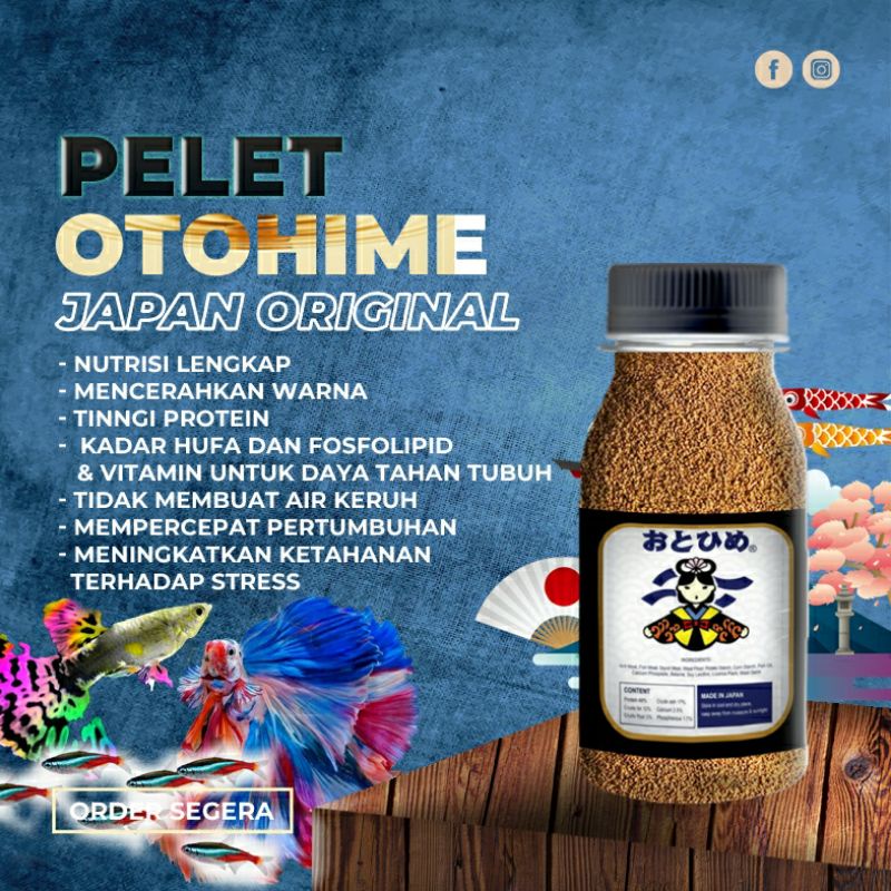 Jual Pelet Otohime Original B Pakan Ikan Hias Kecil Burayak Cupang