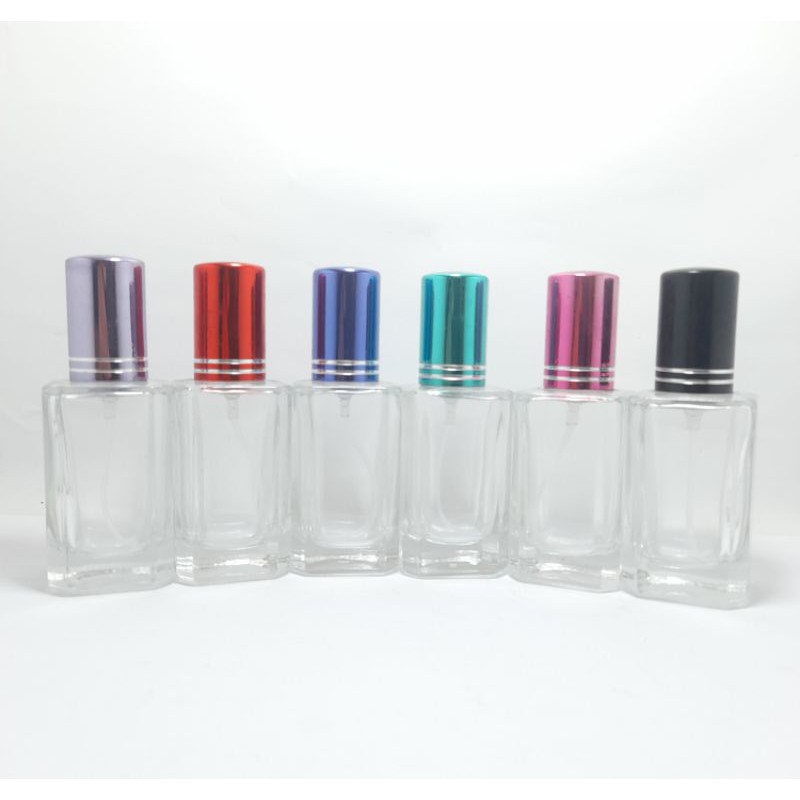 Jual Botol Kotak 20ml Drat Tutup Warna Botol Parfum Spray Murah