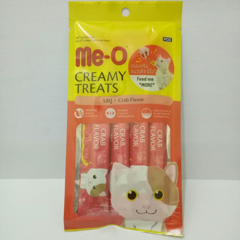 Jual Snack Kucing Meo Creamy Treats Crab Flavor 4x15gr 60gr