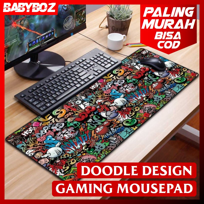 Jual Babyboz Easyidea Gaming Mouse Pad Motif Doodle Premium Ukuran