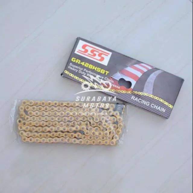 Jual Rantai Sss 428hsbt 120L 130L 140L Gold Shopee Indonesia